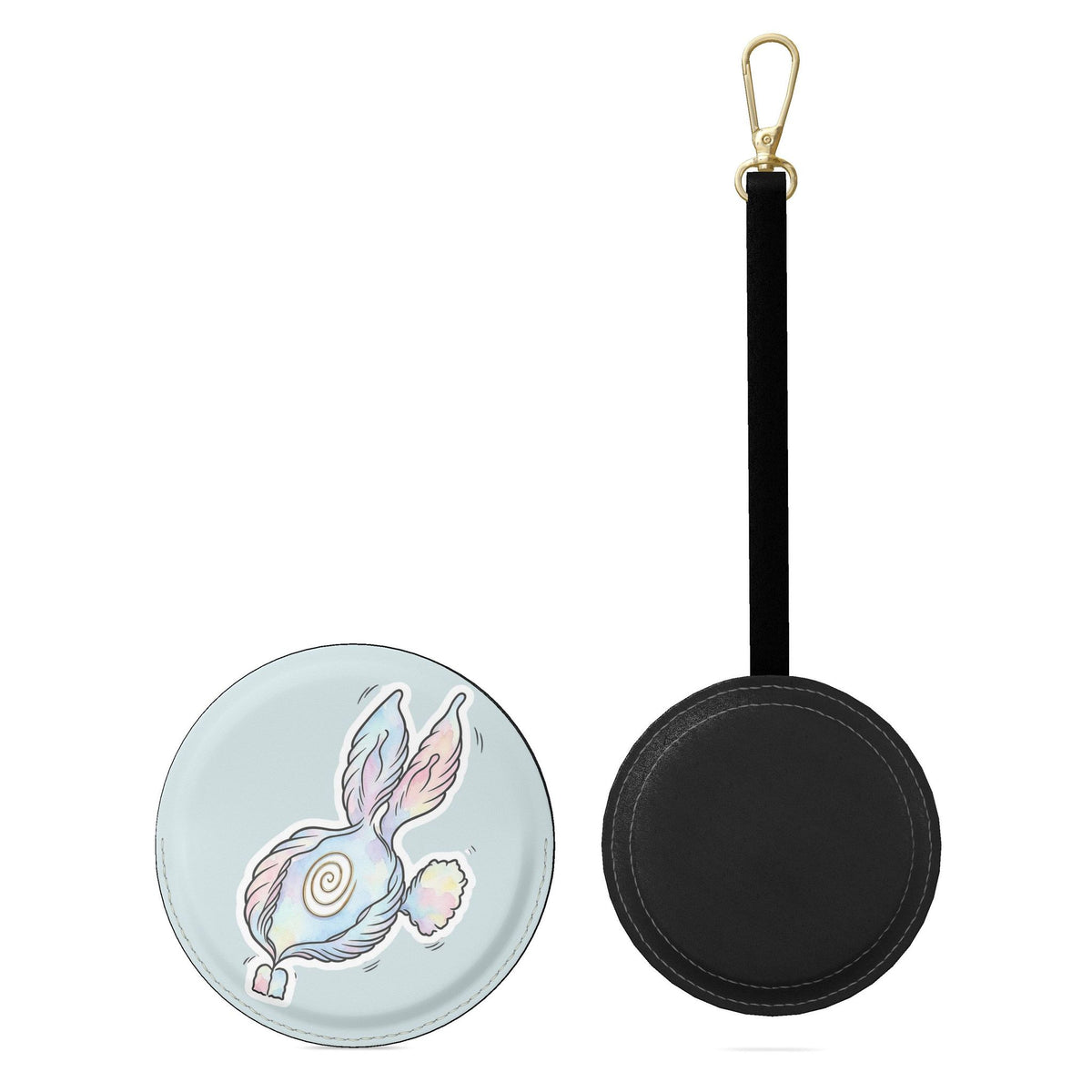 Handgefertigter Nappaleder-Taschenspiegel | J’LŶA