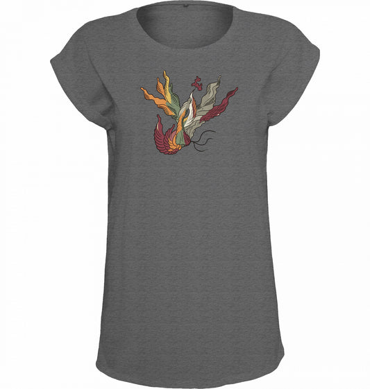 Autumn Floral Longline-T-Shirt aus Baumwolle | J'LŶA