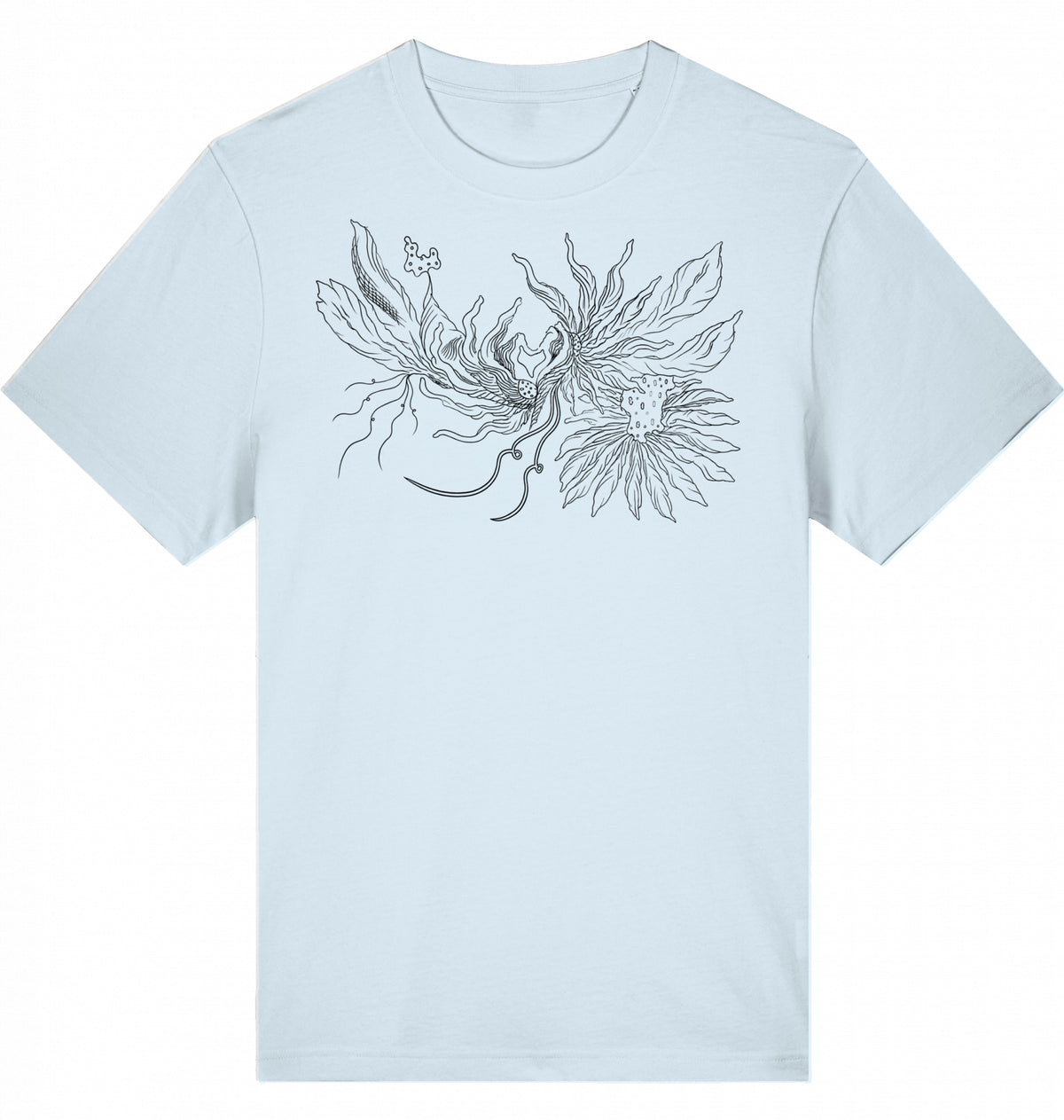 Heart Floral Thread Relaxed Unisex T-Shirt | J'LŶA