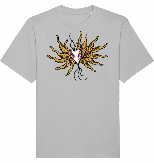 Fire Heart Heavyweight Unisex T-Shirt | J’LŶA