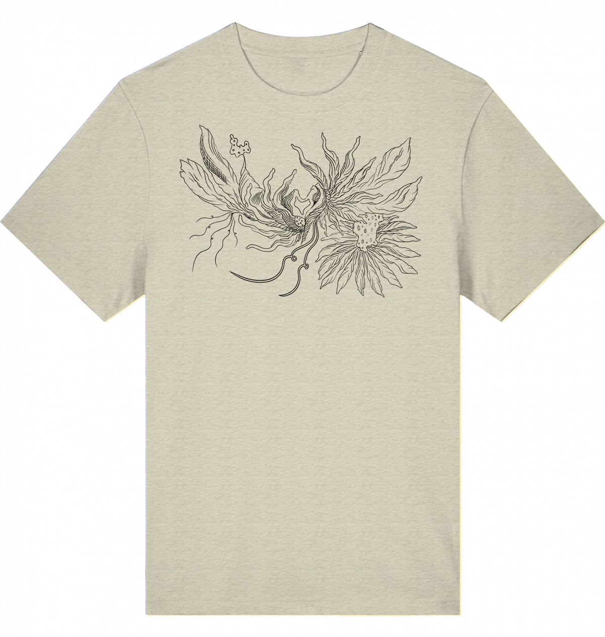 Heart Floral Thread Relaxed Unisex T-Shirt | J'LŶA