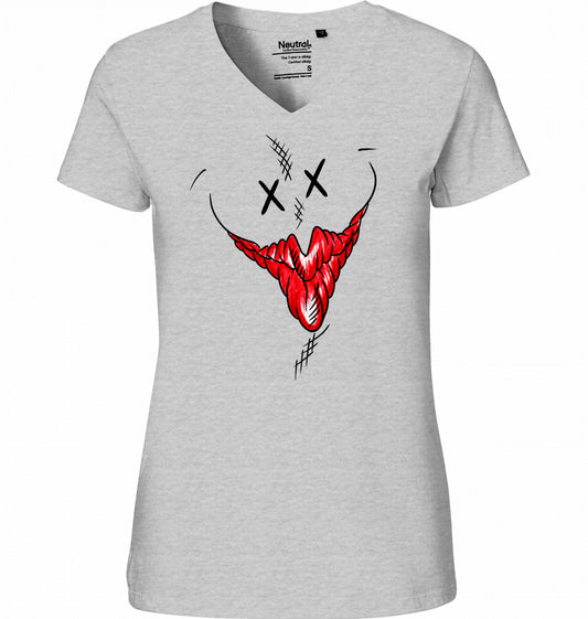 XX Lips V-Neck-T-Shirt aus Bio-Baumwolle