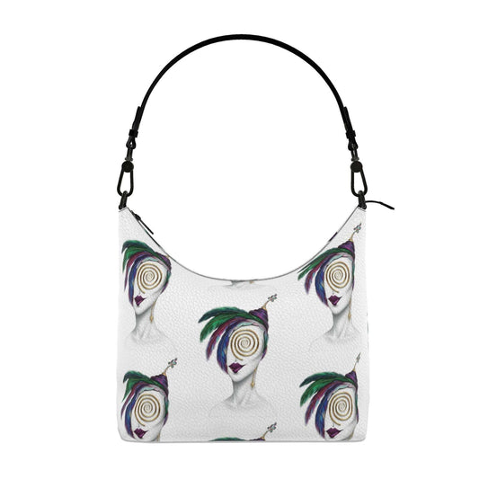 Quadratische Hobo-Tasche aus hochwertigem Nappaleder mit modernem Design und geräumigem Innenraum von J'LYA