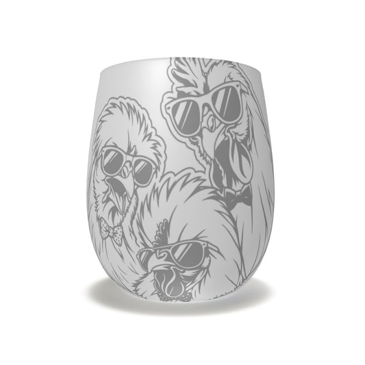 Designer Wasserglas Cool Chickens | J'LŶA
