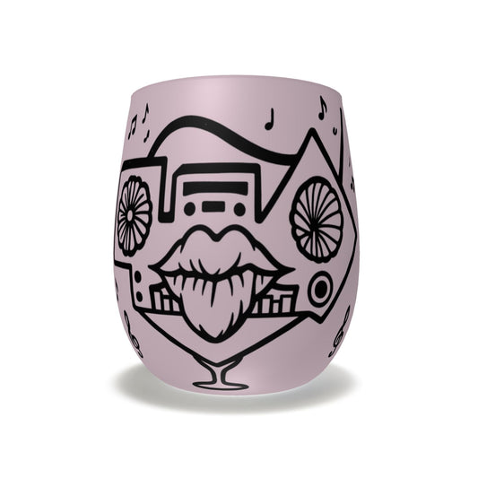 Designer Wasserglas mit Music-Print | J'LŶA