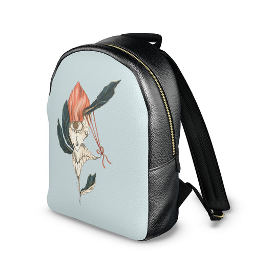 Designer Leder-Rucksack Occult Bird Skull Eye | J'LŶA Art & Fashion