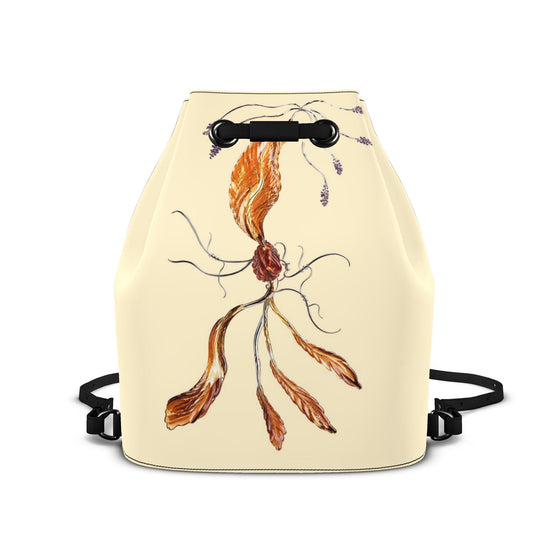 Designer Leder-Rucksack mit Kordelzug Autumn Oracle Dreamcatcher | J'LŶA Art & Fashion