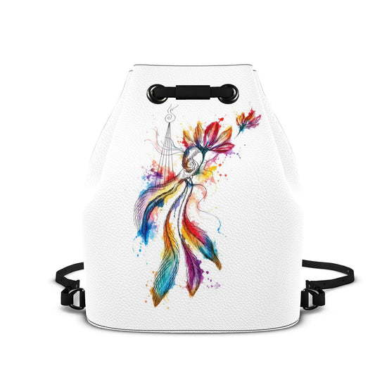 Leder-Rucksack mit Kordelzug by J'LYA