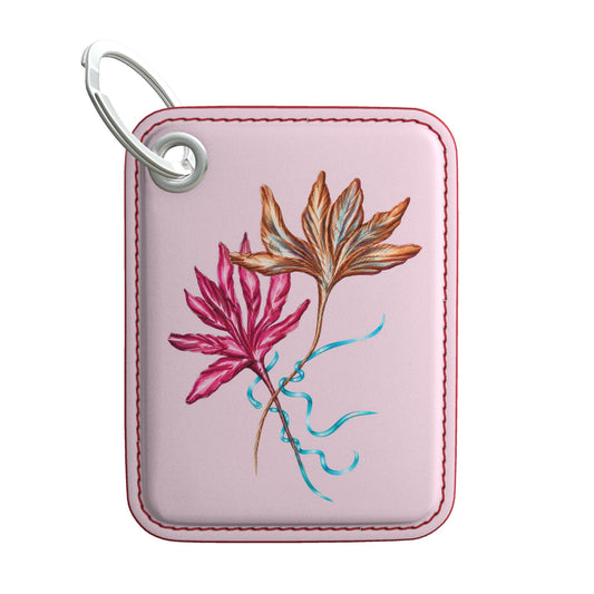 Premium Leder-Schlüsselanhänger Botanical Duo | J'LŶA Art & Fashion