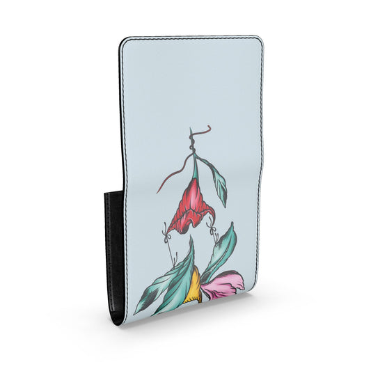 Kleine Leder Foldover-Geldbörse Botanical Sketch | J'LŶA Art & Fashion