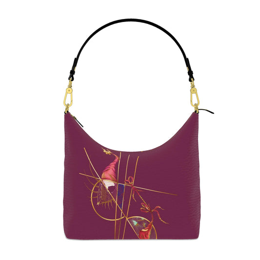 Nappaleder Hobo-Tasche quadratisch – Designer Handtasche