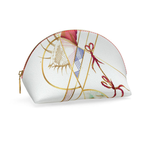Muschelform Leder Geldbörse mit Druck