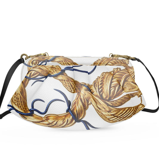 Nappaleder Umhängetasche mit Raffung