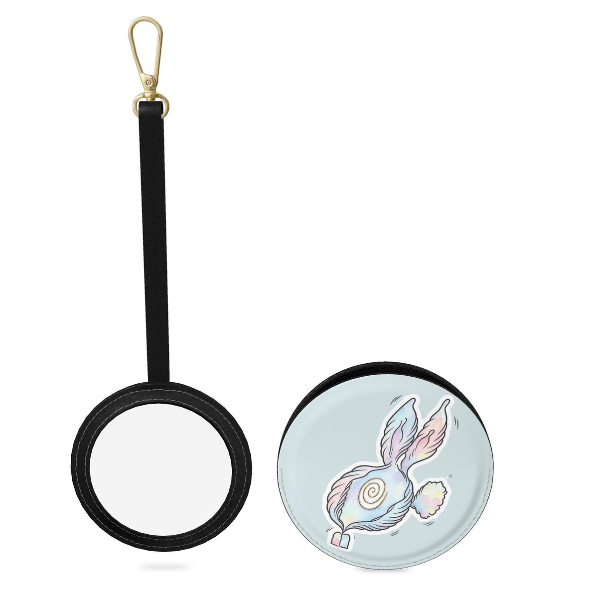 Handgefertigter Nappaleder-Taschenspiegel | J’LŶA