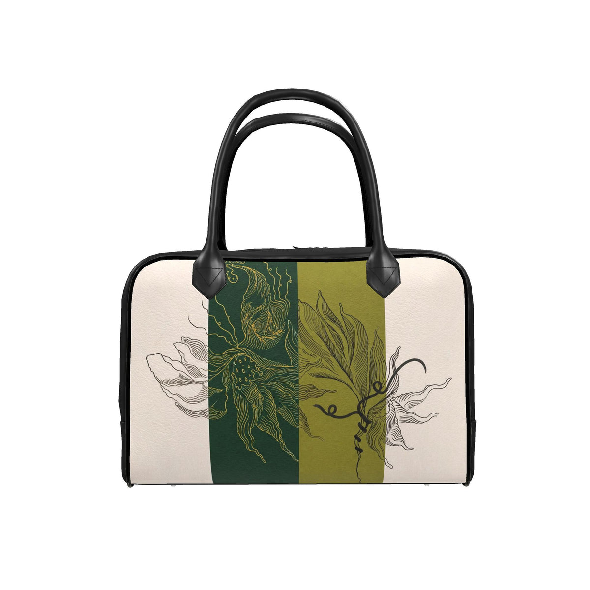 Floral Black&Gold Outlines – Reisetasche | J'LŶA