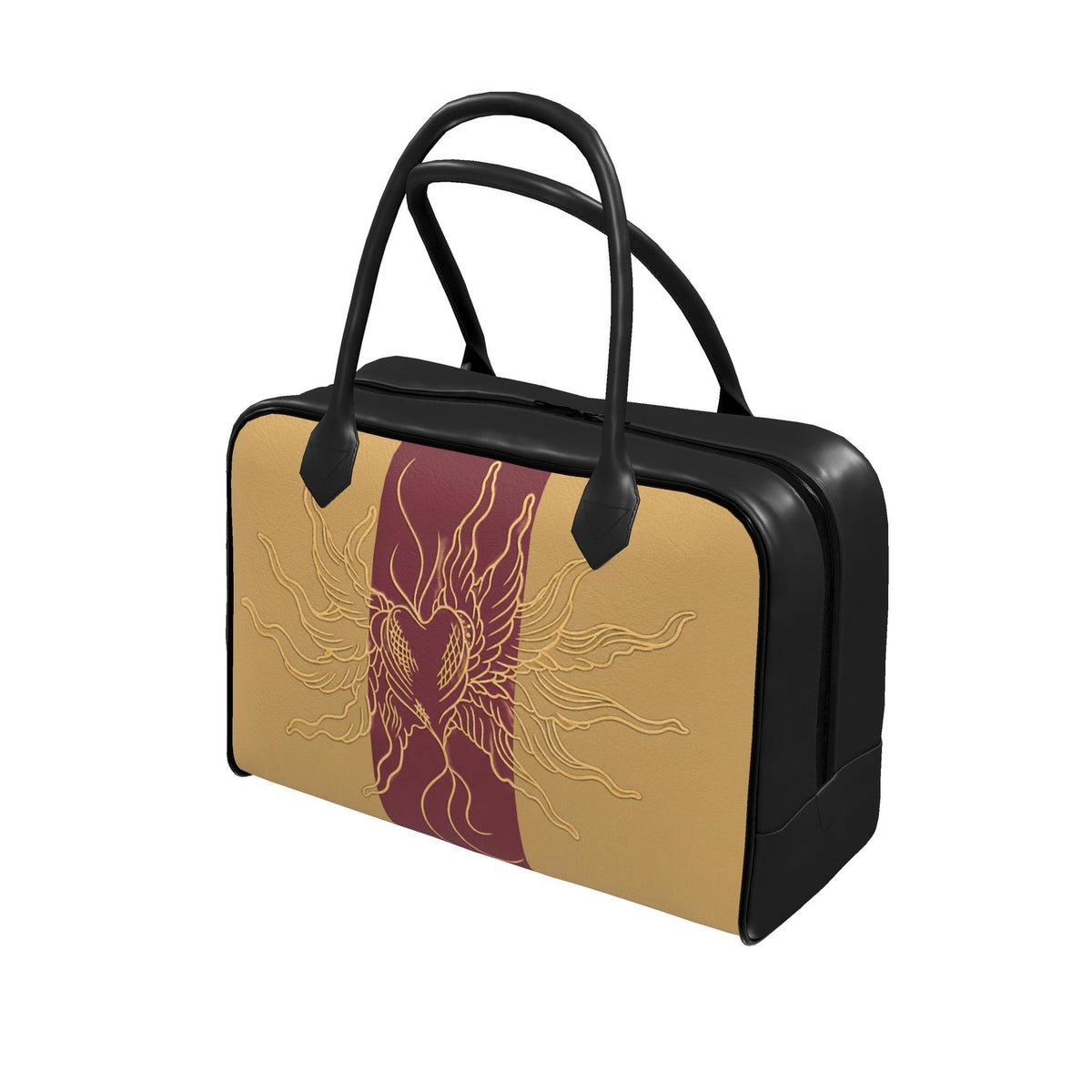 Heart Golden Floral Travel Bag | J'LŶA