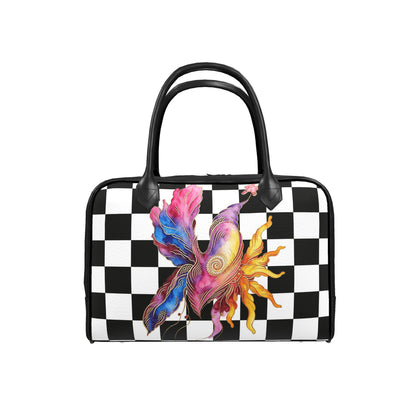 Reisetasche Black&White Floral Spiral | J'LŶA