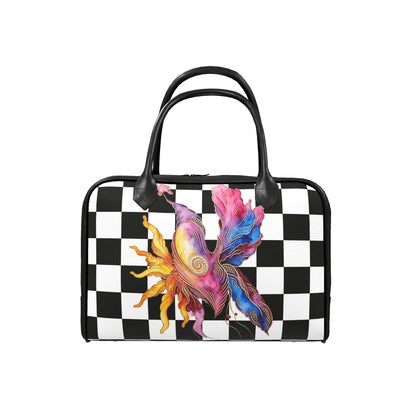 Reisetasche Black&White Floral Spiral | J'LŶA
