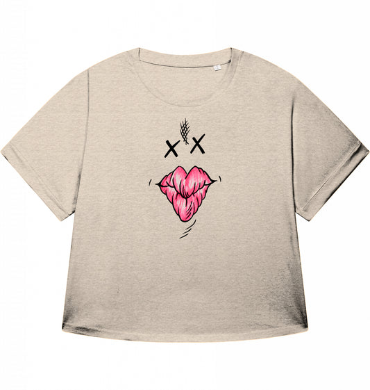 XX Puffy Lips Oversized Damen-T-Shirt aus Bio-Baumwolle