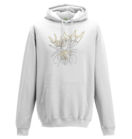 Golden Spiral Floral Outlines Unisex Hoodie | J’LŶA