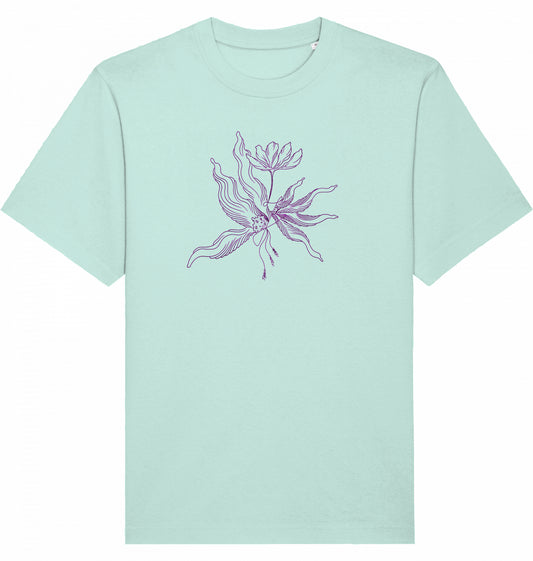 Floral 3 Outlines Heavyweight Unisex T-Shirt aus Bio-Baumwolle | J'LŶA