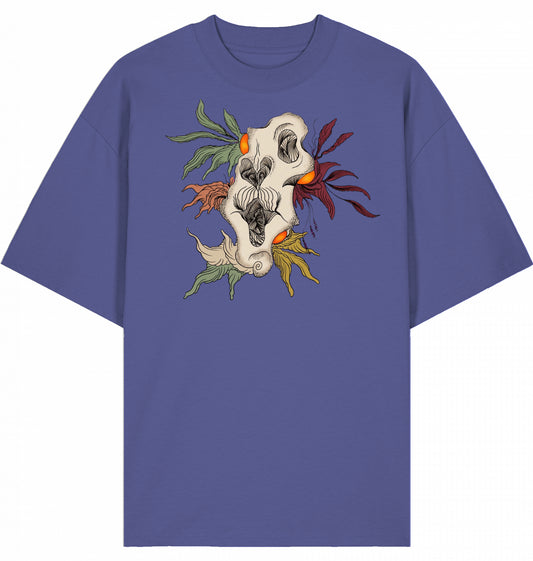Skull Floral Oversized T-Shirt aus Bio-Baumwolle