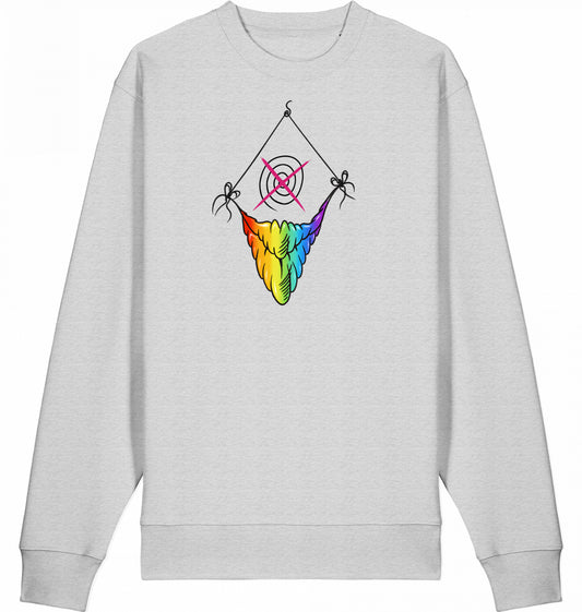 Rainbow Spiral X Unisex-Sweatshirt aus Bio-Baumwolle