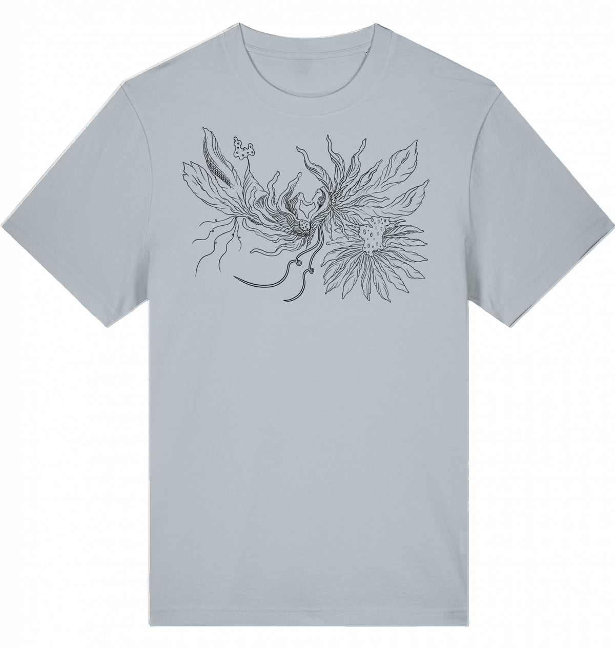 Heart Floral Thread Relaxed Unisex T-Shirt | J'LŶA