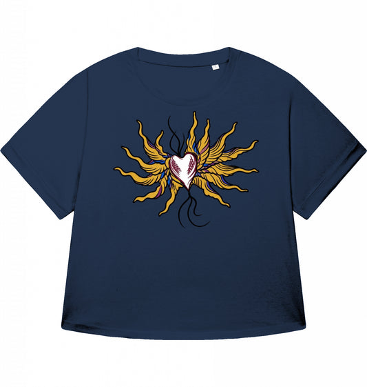 Fire Heart Oversized Damen-T-Shirt | J’LŶA