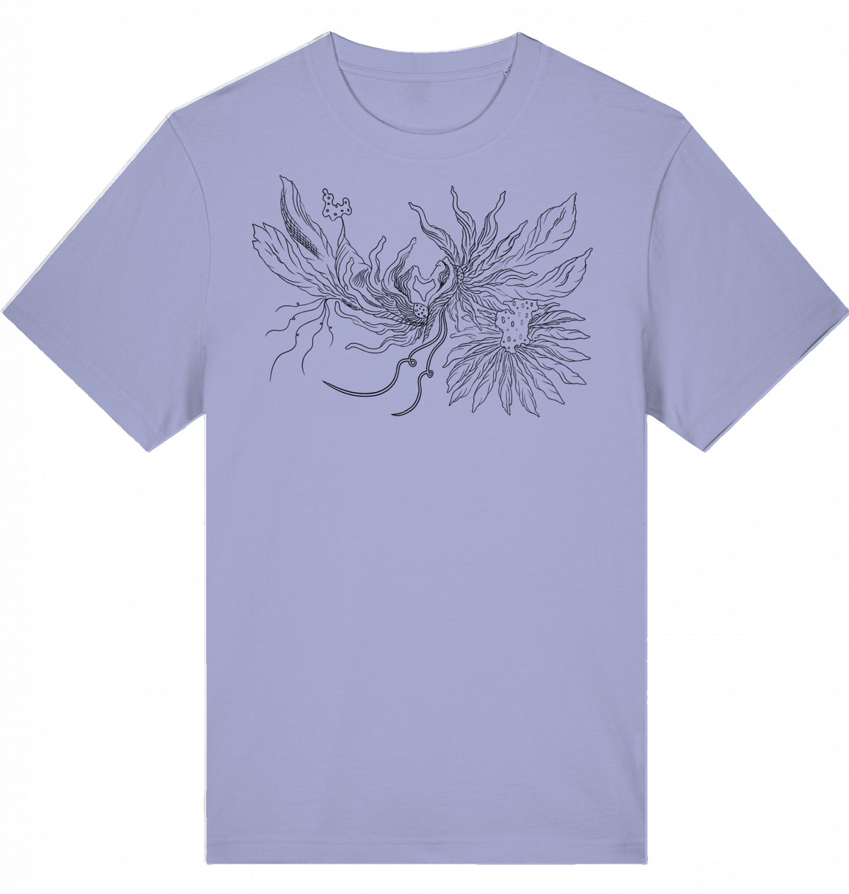 Heart Floral Thread Relaxed Unisex T-Shirt | J'LŶA