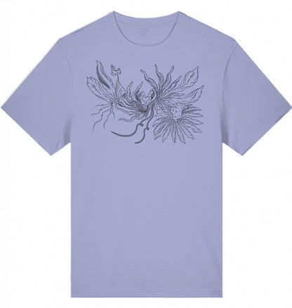 Heart Floral Thread Relaxed Unisex T-Shirt | J'LŶA