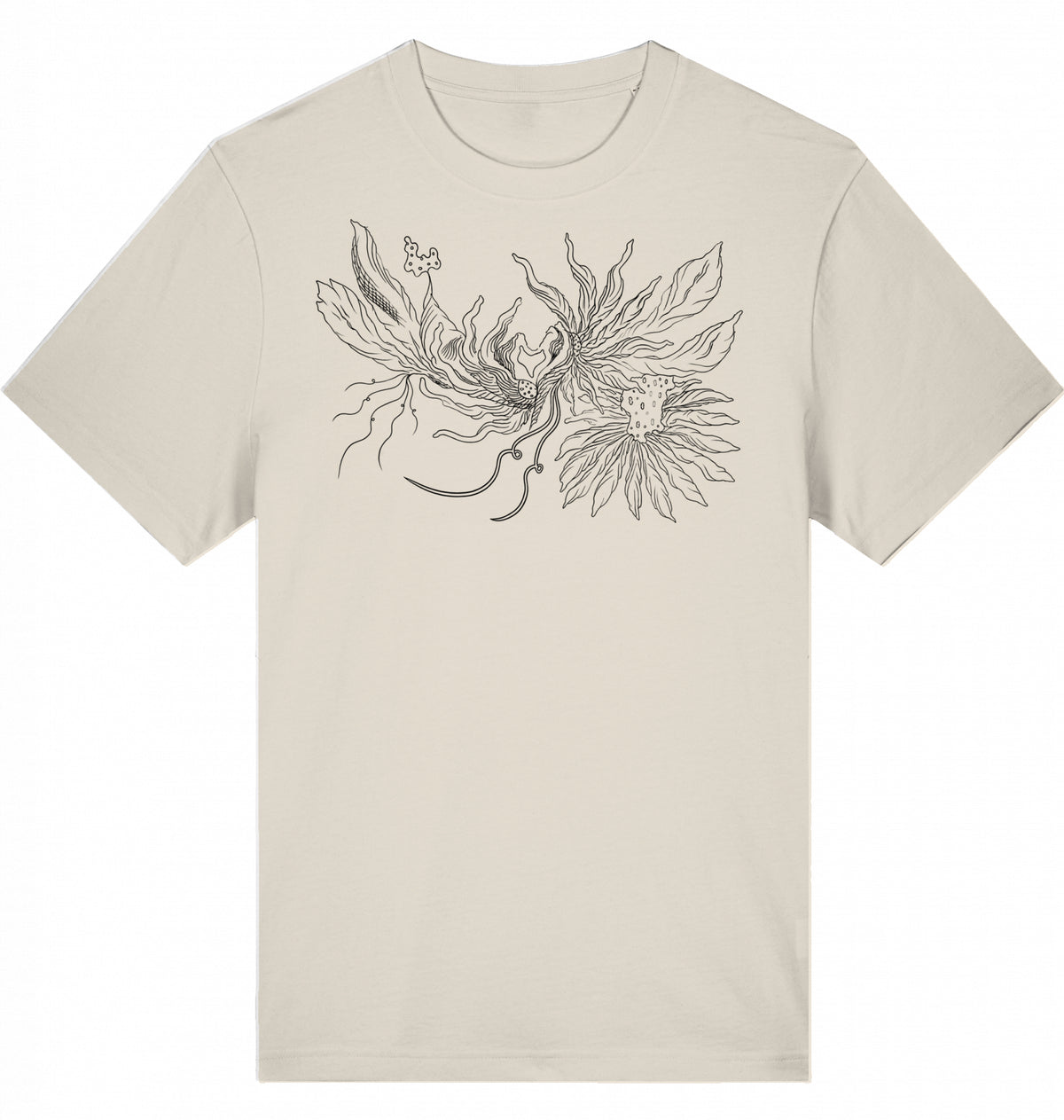 Heart Floral Thread Relaxed Unisex T-Shirt | J'LŶA