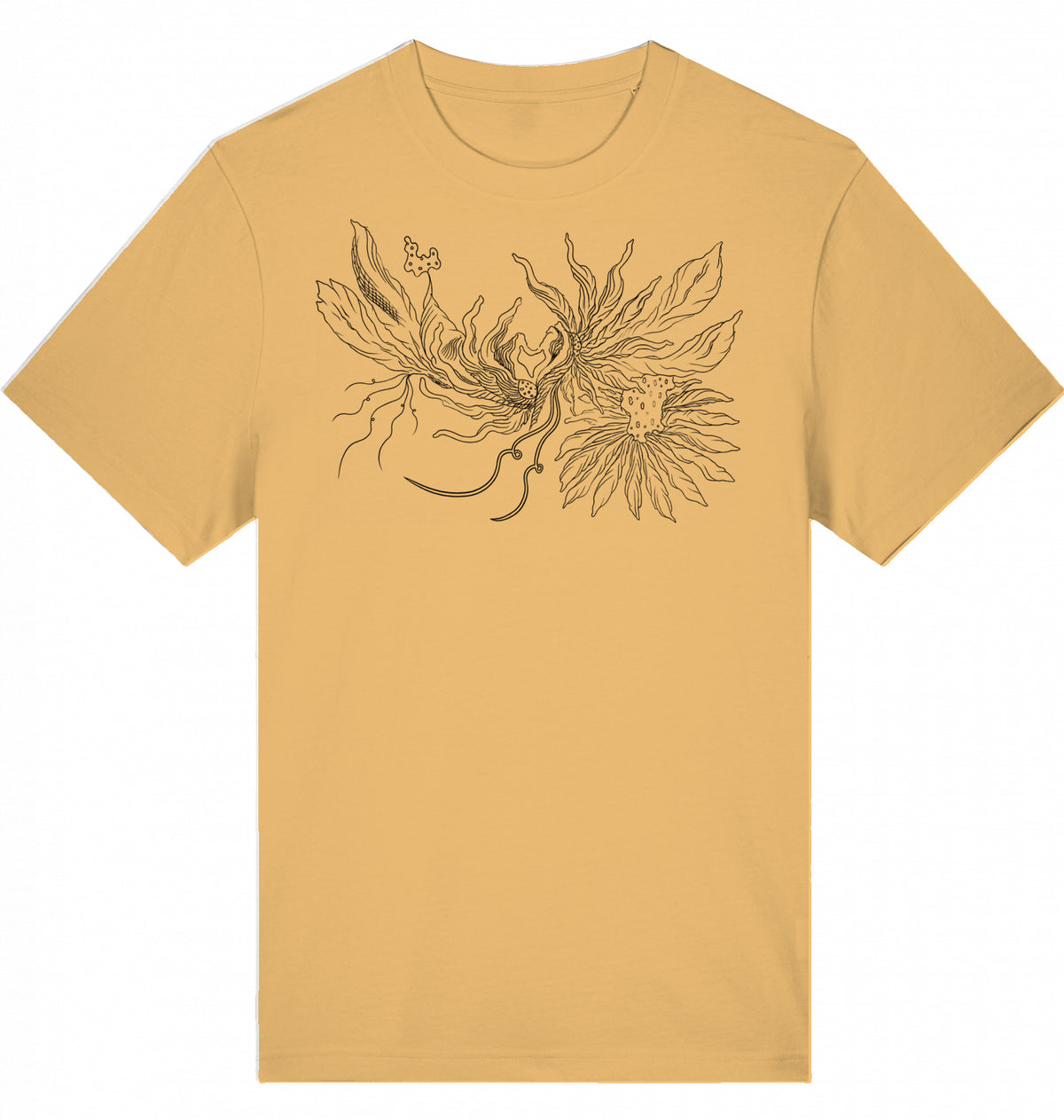 Heart Floral Thread Relaxed Unisex T-Shirt | J'LŶA