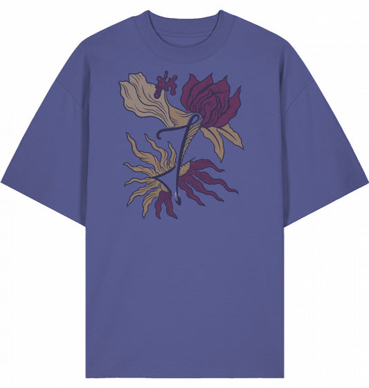 J Rose & Floral Oversized Unisex T-Shirt | J’LŶA