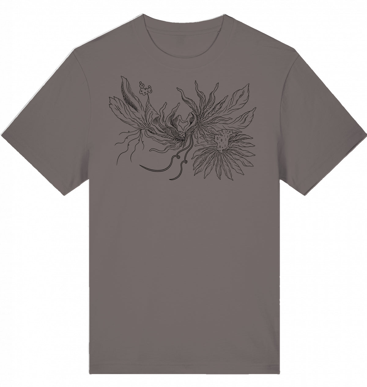 Heart Floral Thread Relaxed Unisex T-Shirt | J'LŶA