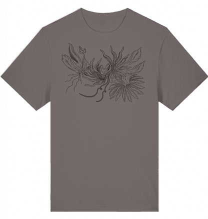 Heart Floral Thread Relaxed Unisex T-Shirt | J'LŶA
