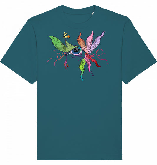 Eye Floral Heavyweight Unisex T-Shirt aus Bio-Baumwolle | J'LŶA
