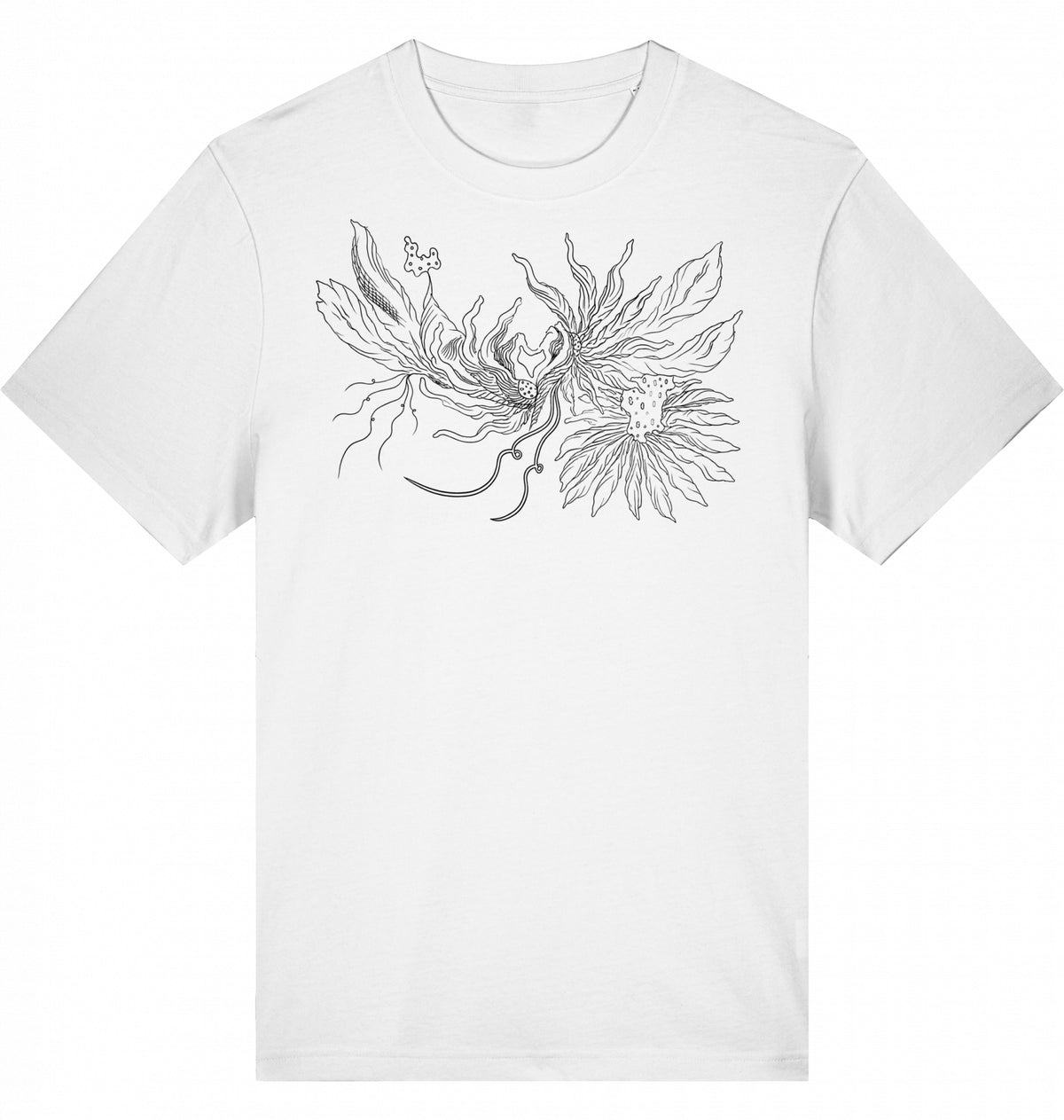 Heart Floral Thread Relaxed Unisex T-Shirt | J'LŶA