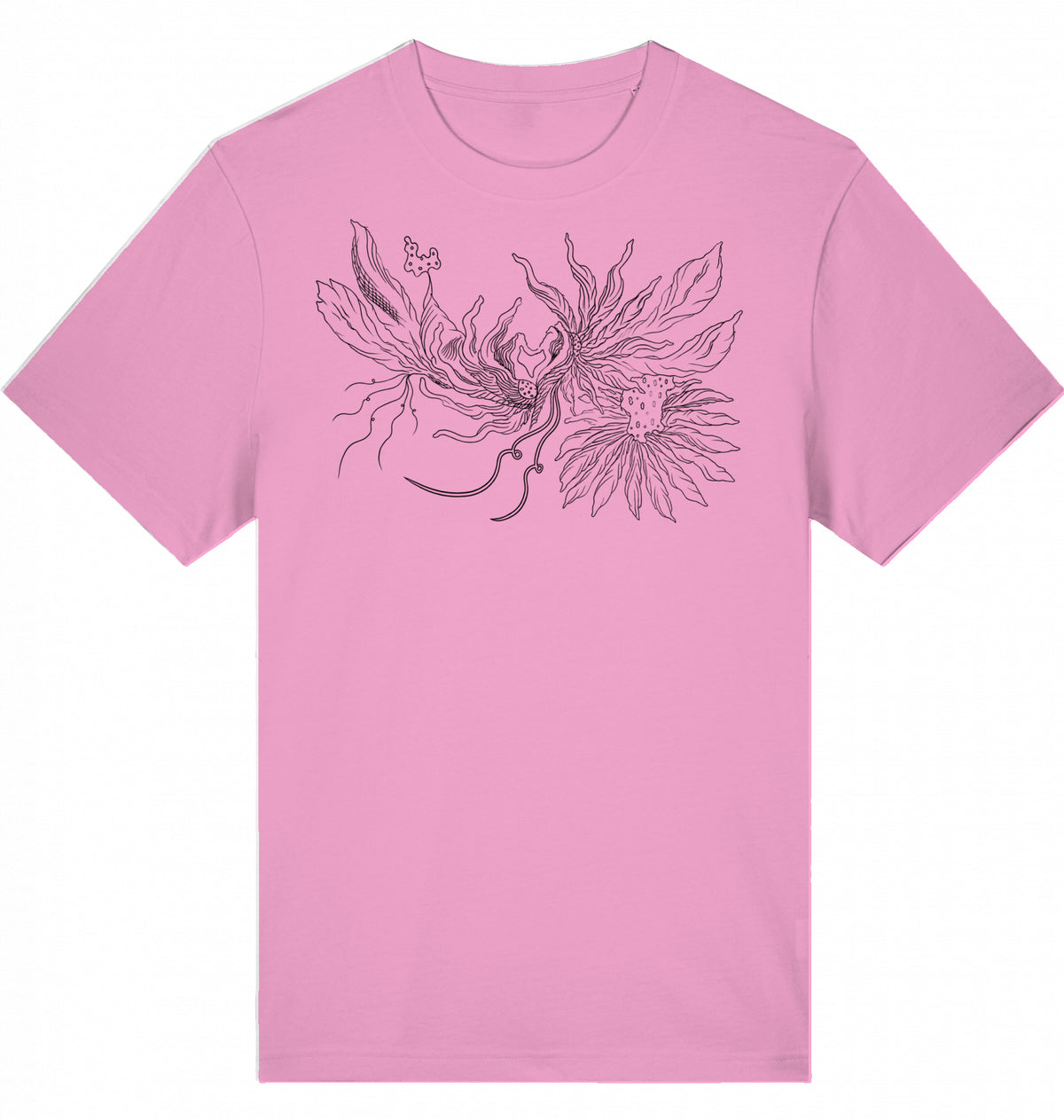Heart Floral Thread Relaxed Unisex T-Shirt | J'LŶA