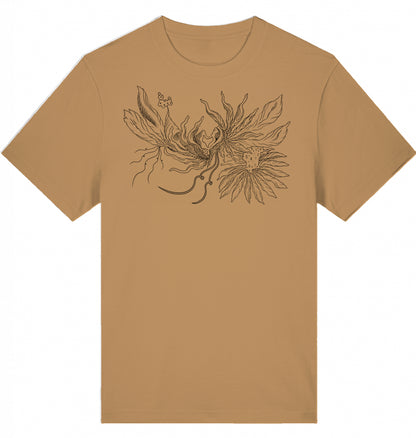 Heart Floral Thread Relaxed Unisex T-Shirt | J'LŶA